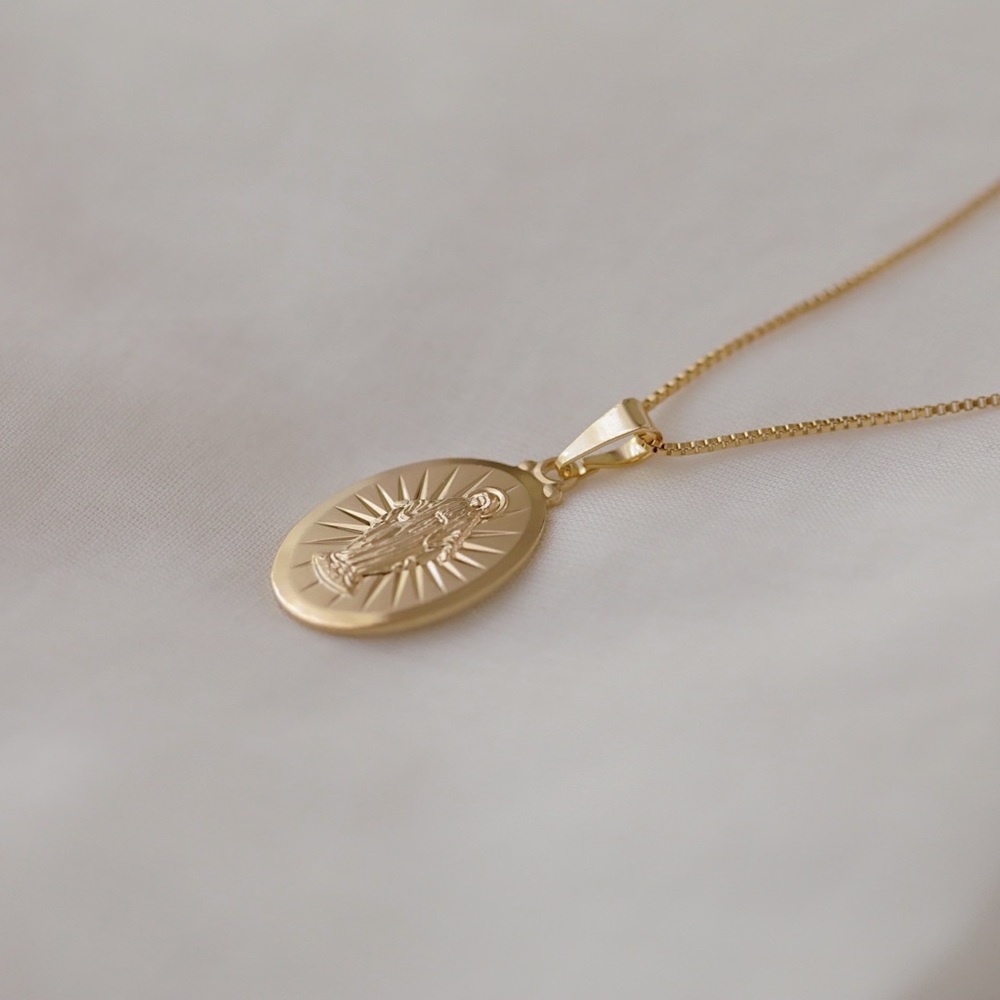 Virgin Mary Necklace | 18k Gold Filled - Picture 5 of 7